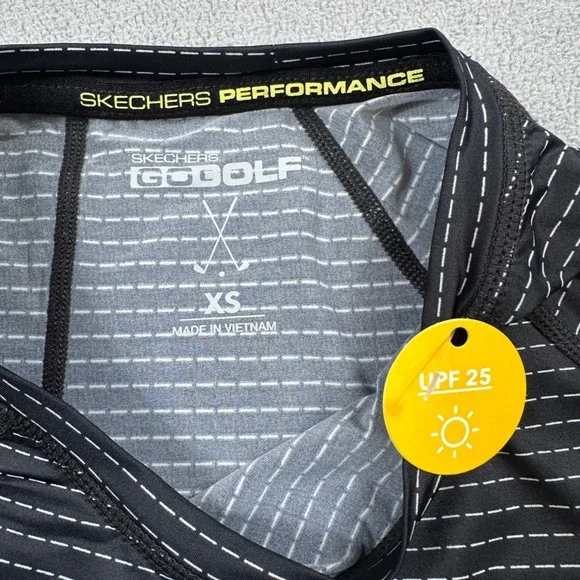NWT Skechers Go Golf Shirt Womens XS Black Layer Top Stripe Long Sleeve UPF 25 - Picture 3 of 11